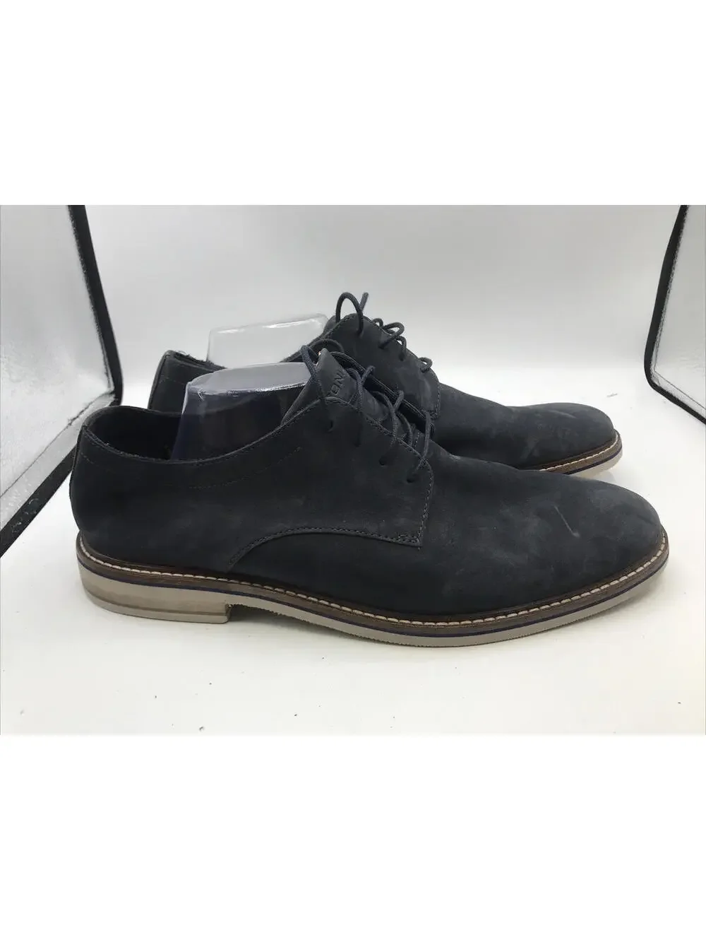 Bostonian Commonwealth Mens SZ 11  Plain Oxford Shoe Blue 16501 No Insoles  Blue
